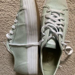 Keds Dreamfoam triple kick canvas iridescent mint